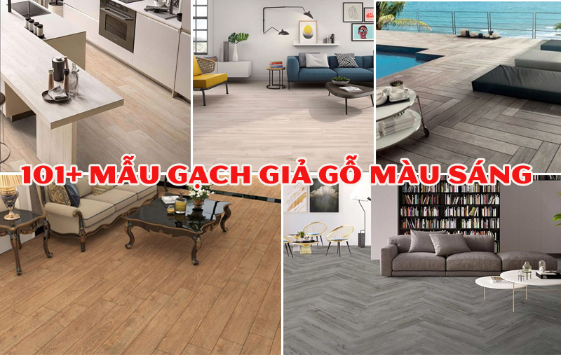 Gạch giả gỗ màu sáng 9